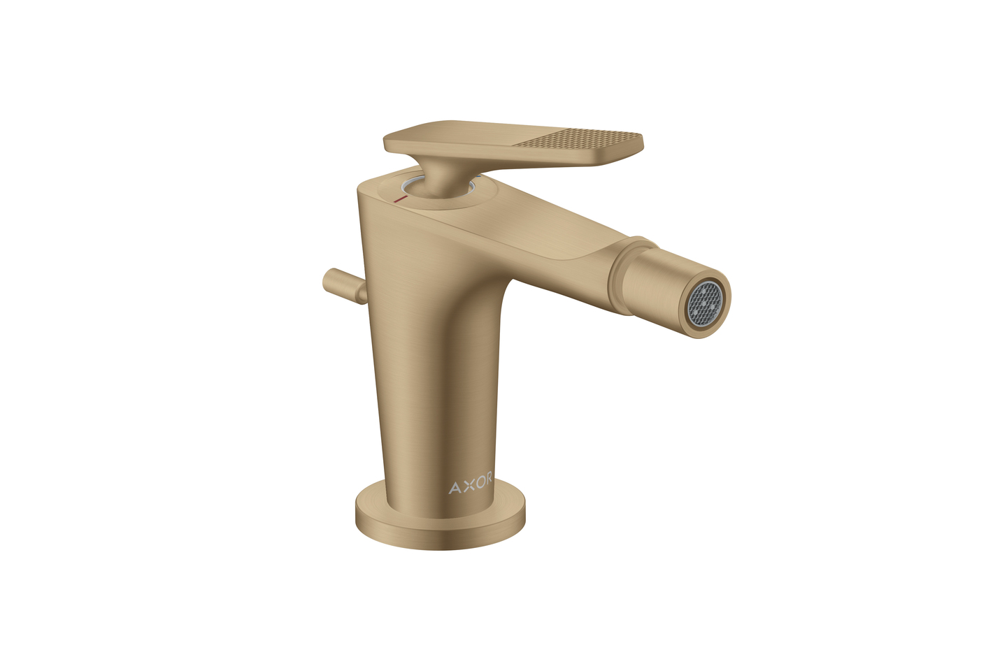 AXOR Citterio C Einhebel-Bidetmischer mit Zugstangen-Ablaufgarnitur - Cubic cut | Brushed Bronze
