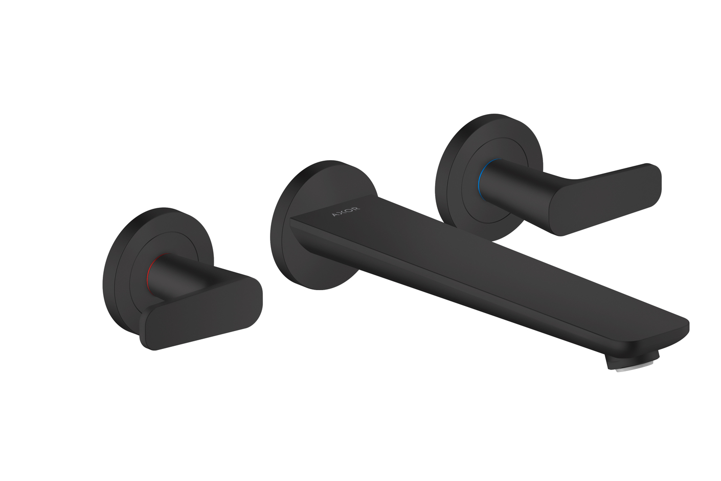 AXOR Citterio C 3-Loch Wannenarmatur Unterputz für Wandmontage | Mattschwarz