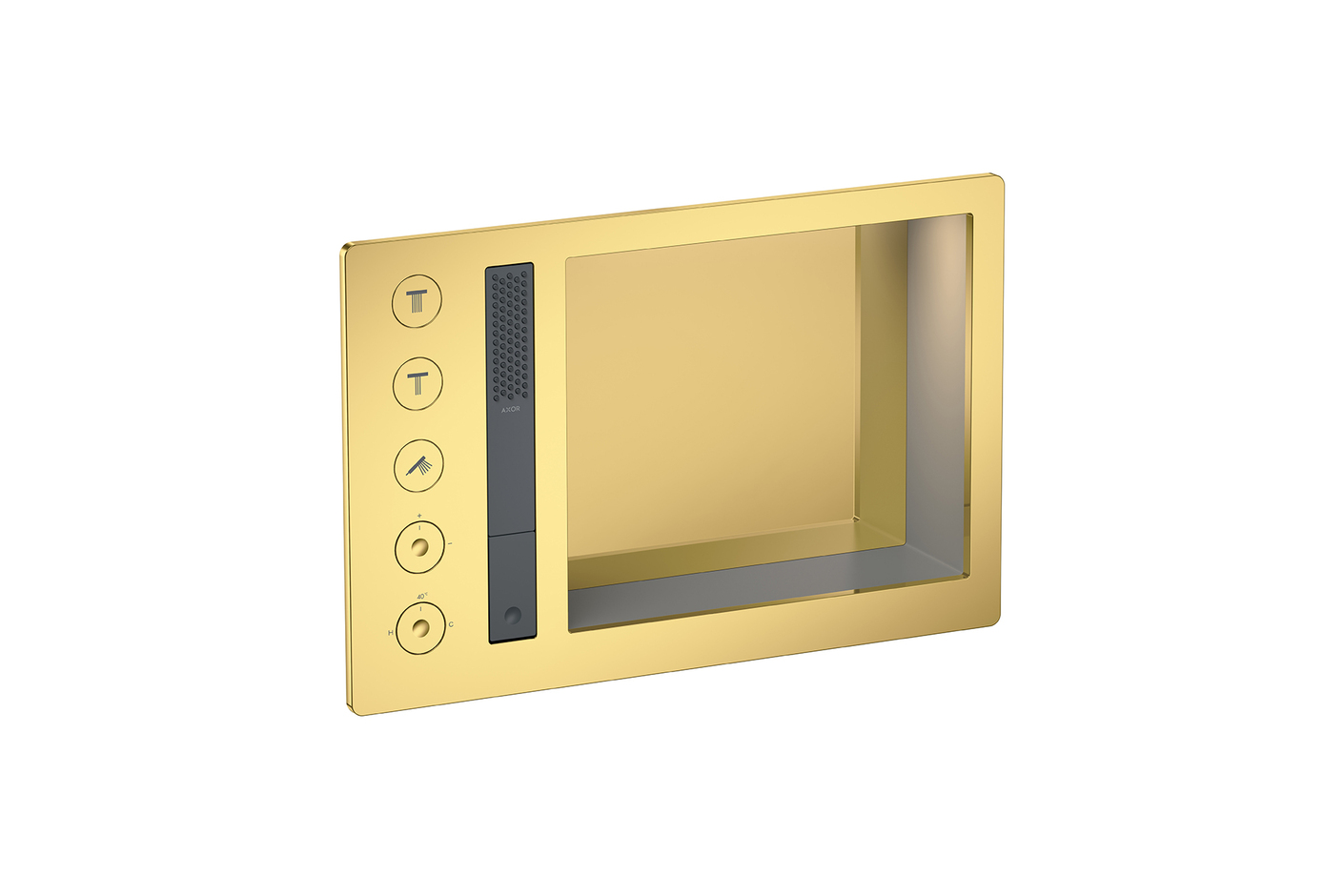 AXOR Incava Shower system 600/390 with thermostat for 3 functions for version with light | Polished Gold Optic