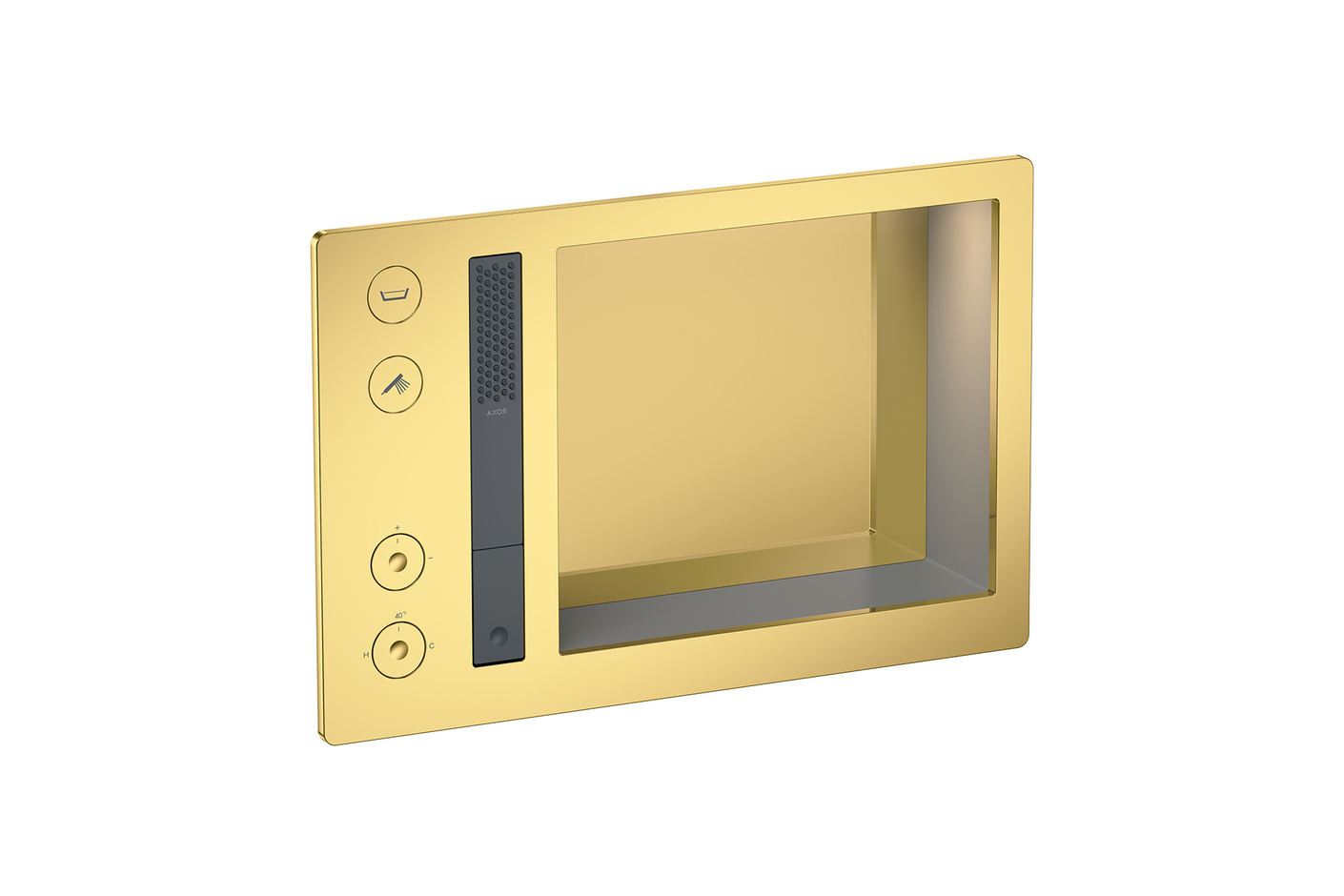 AXOR Incava Shower system 600/390 with thermostat for 2 functions for version with light | Polished Gold Optic