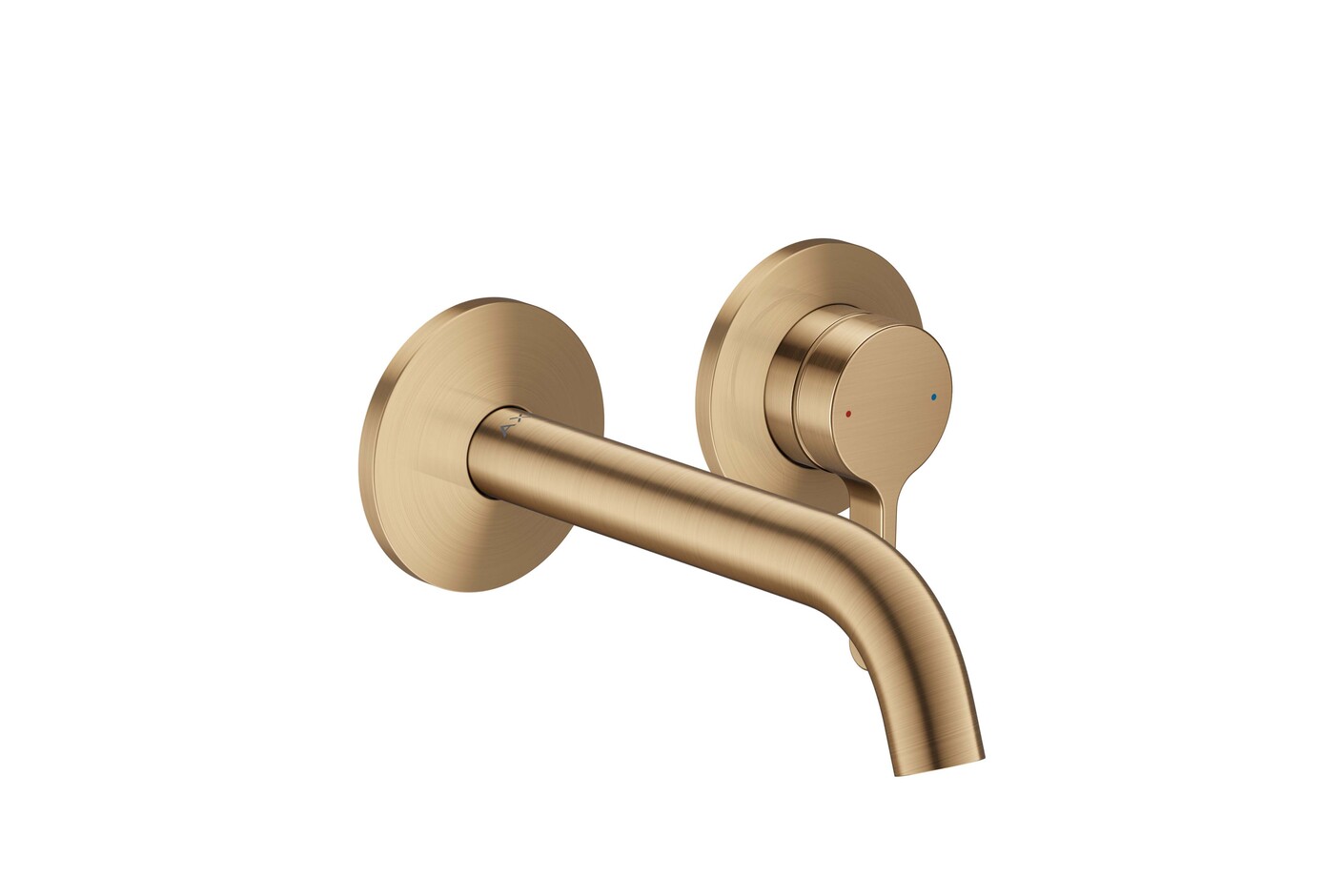 AXOR One Single basin mixer for concealed installation wall-mounted with lever handle and spout 160 mm I Brushed Bronze