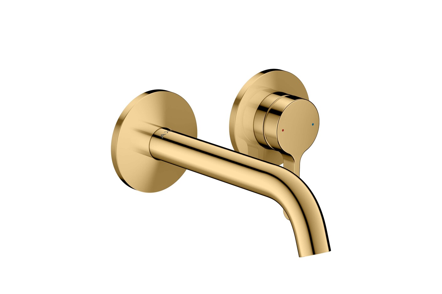 AXOR One Single basin mixer for concealed installation wall-mounted with lever handle and spout 160 mm I Polished Gold Optic