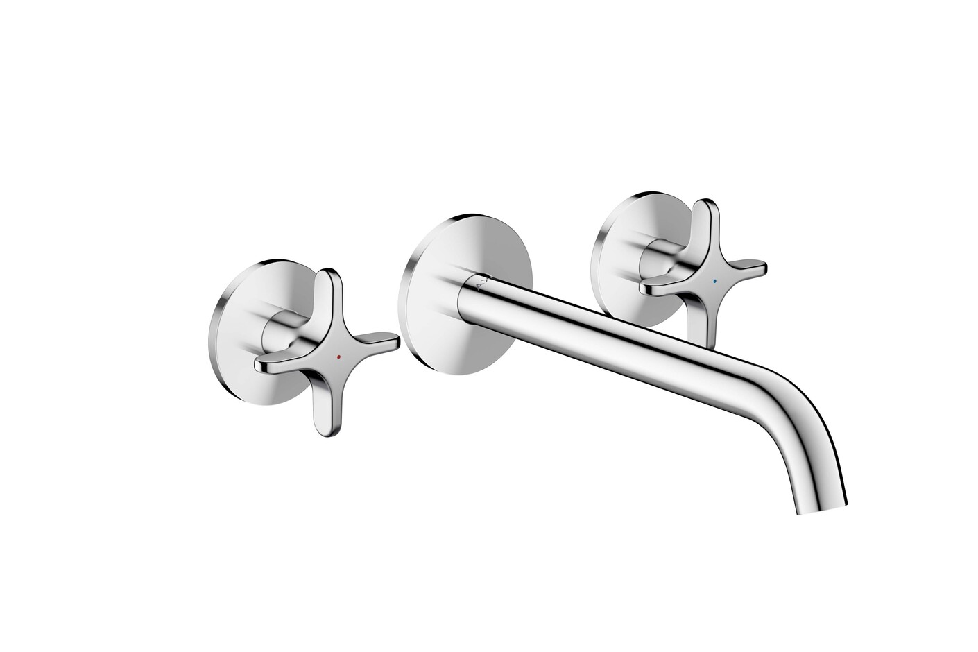 AXOR One 3-hole bath mixer for concealed installation wall-mounted with cross handles