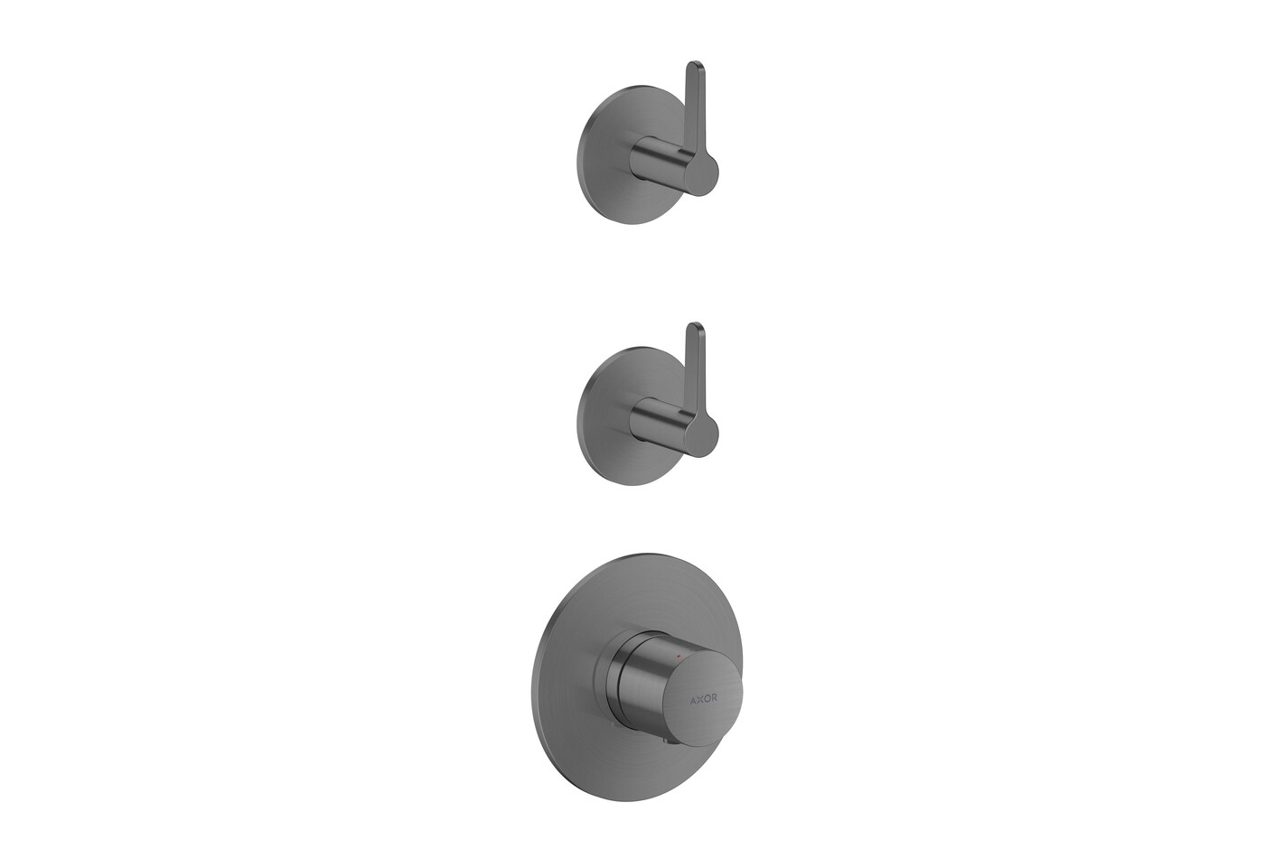 AXOR One Thermostatic module for concealed installation for 2 functions with lever handle I Brushed Black Chrome