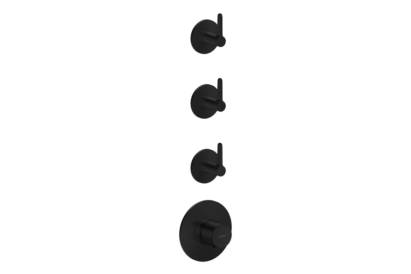 AXOR One Thermostatic module for concealed installation for 3 functions with lever handle I Matt Black