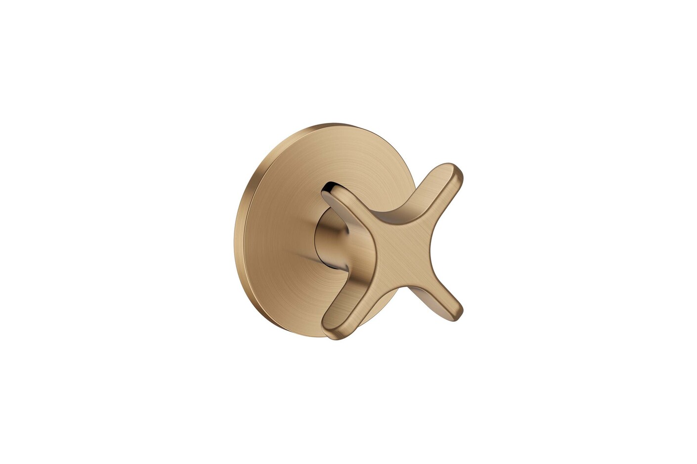 AXOR One Shut-off valve for concealed installation with cross handle I Brushed Bronze