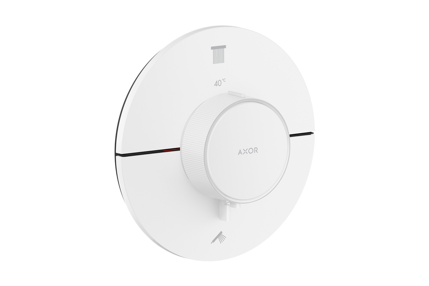 AXOR ShowerSelect ID Thermostat for concealed installation round for 2 functions | Matt white