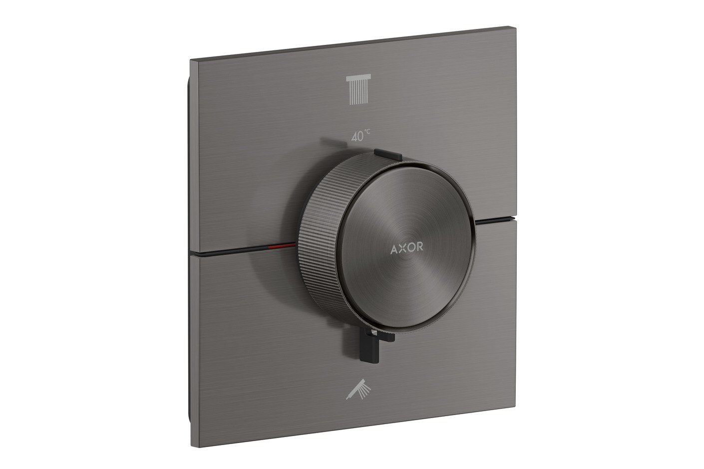 AXOR ShowerSelect ID Thermostat for concealed installation square for 2 functions | Brushed Black Chrome