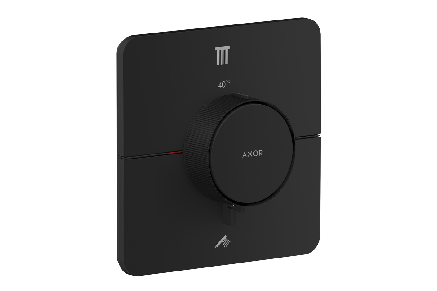 AXOR ShowerSelect ID Thermostat for concealed installation softsquare for 2 functions | Matt black