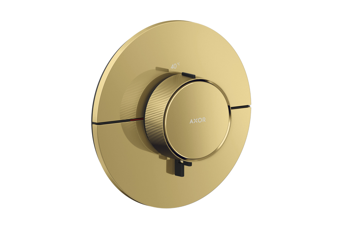 AXOR ShowerSelect ID Thermostat HighFlow for concealed installation round | Polished Gold Optic