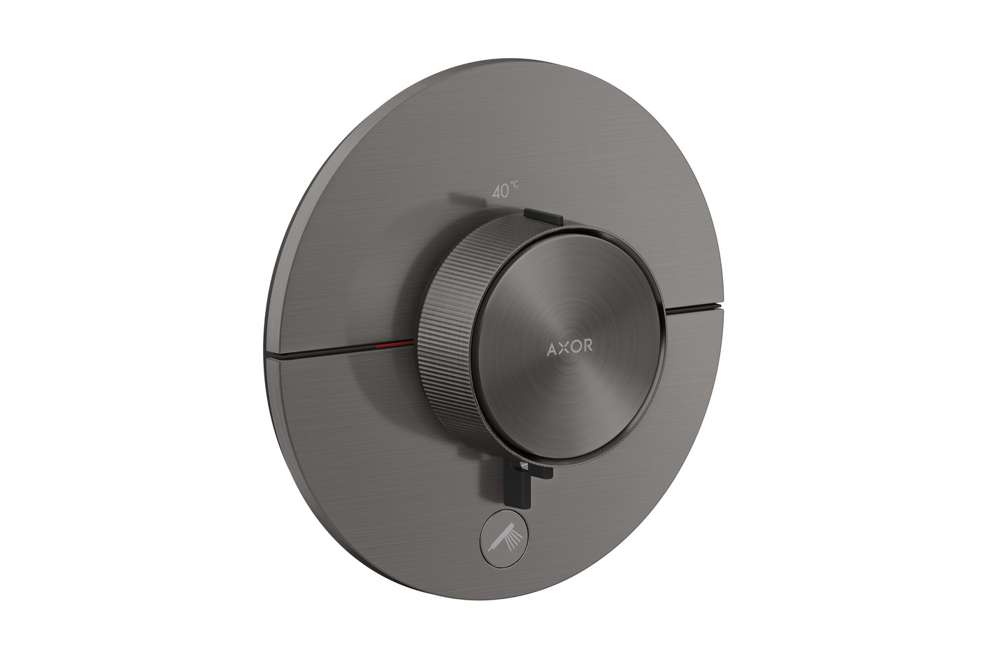 AXOR ShowerSelect ID Thermostat HighFlow for concealed installation round for 1 function and additional outlet | Brushed Black Chrome