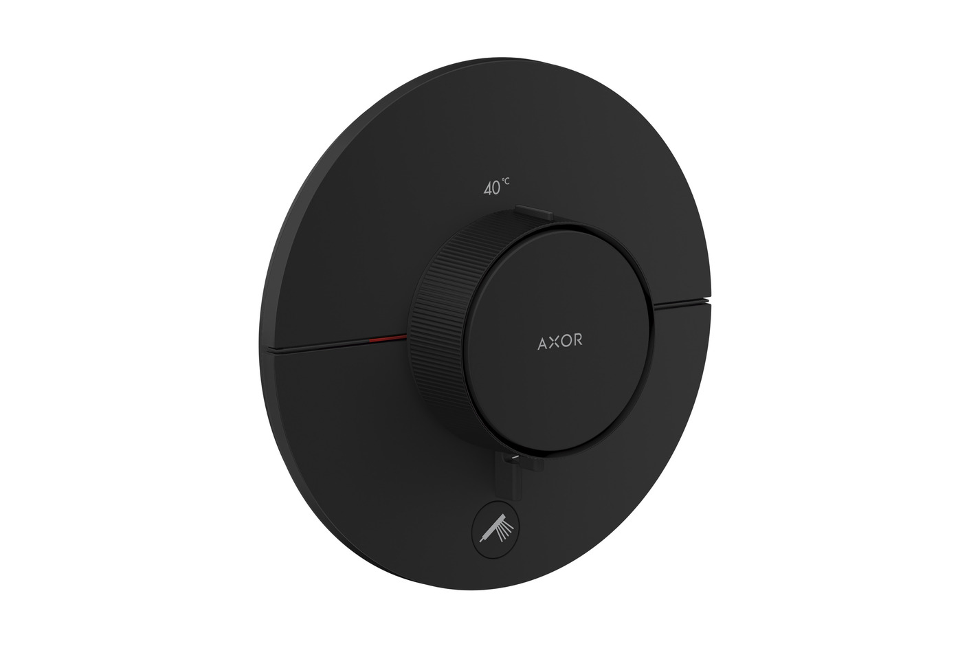 AXOR ShowerSelect ID Thermostat HighFlow for concealed installation round for 1 function and additional outlet | Matt black