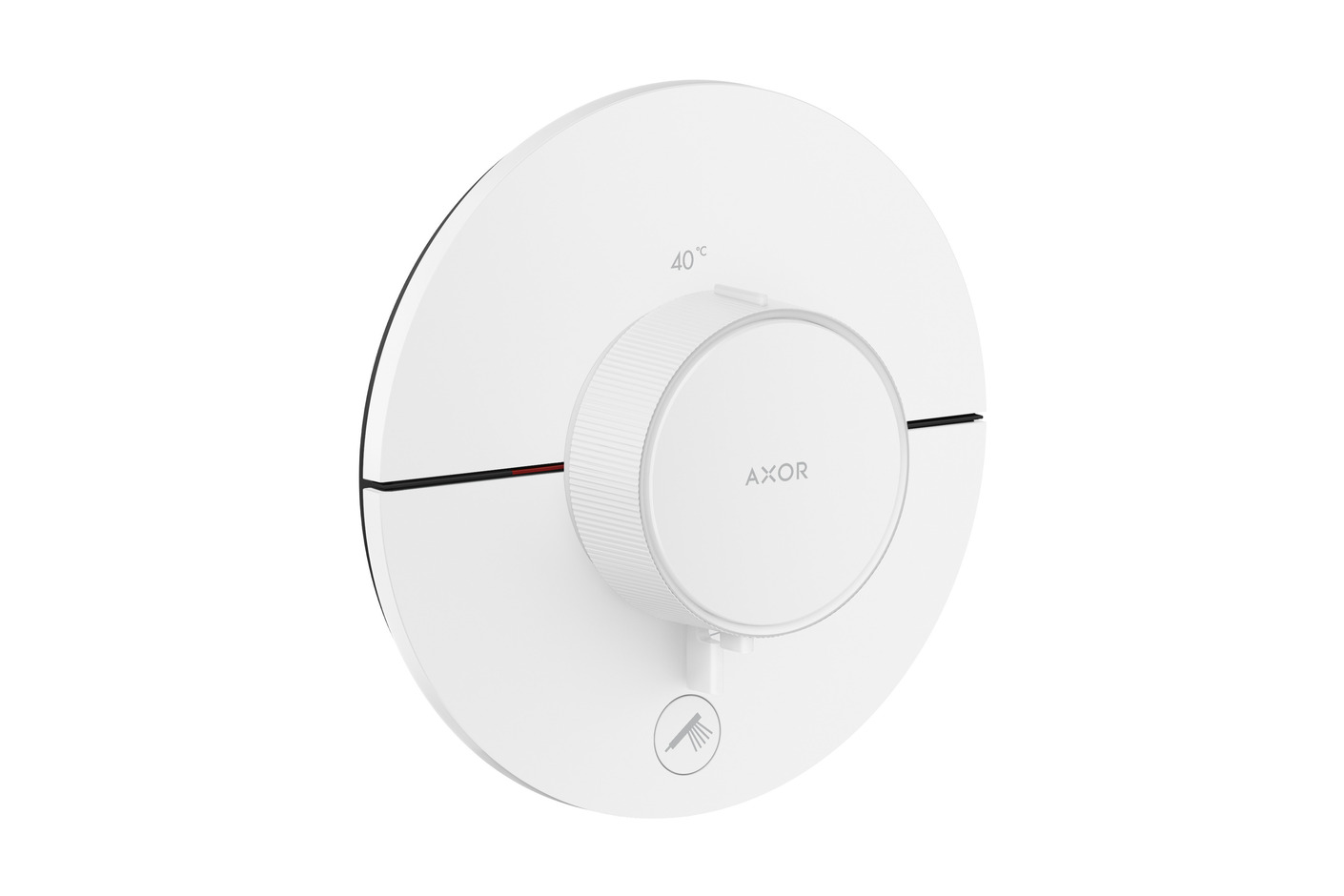 AXOR ShowerSelect ID Thermostat HighFlow Unterputz rund für 1 Verbraucher und einen zusätzlichen Abgang | Mattweiß