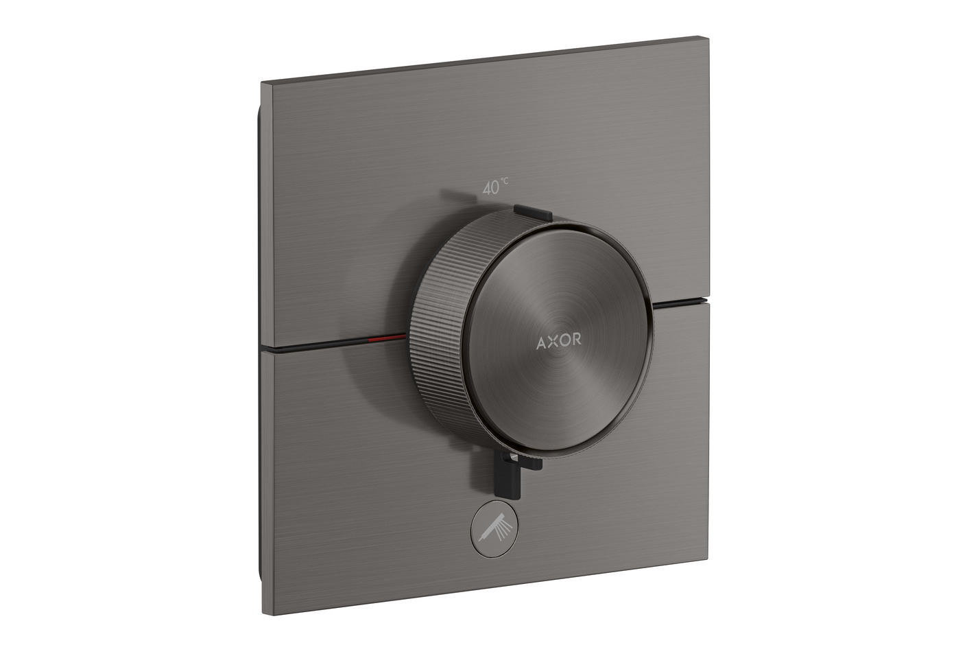 AXOR ShowerSelect ID Thermostat HighFlow Unterputz eckig für 1 Verbraucher und einen zusätzlichen Abgang | Brushed Black Chrome