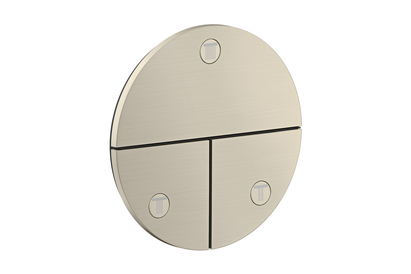 AXOR ShowerSelect ID Valve for concealed installation round for 3 functions | Brushed Nickel