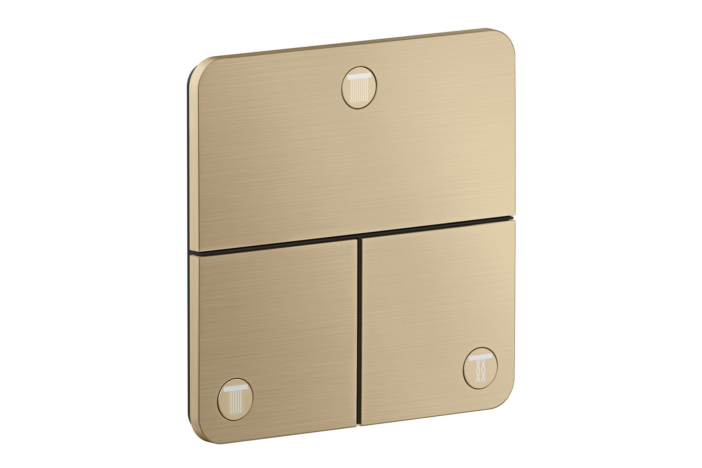 AXOR ShowerSelect ID Valve for concealed installation SoftSquare for 3 functions | Brushed Bronze