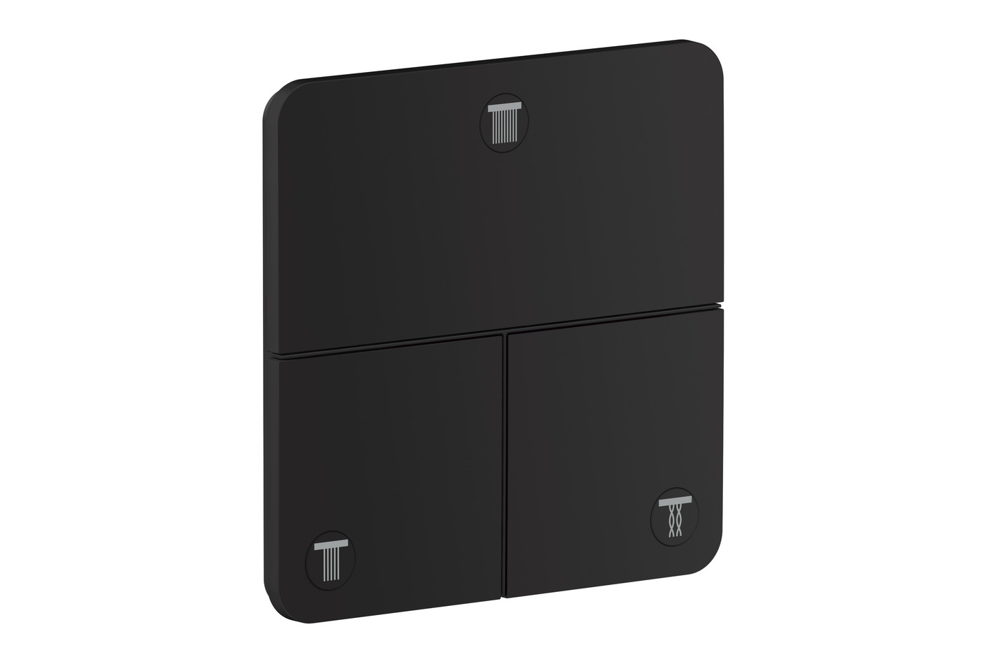 AXOR ShowerSelect ID Valve for concealed installation SoftSquare for 3 functions | Matt black