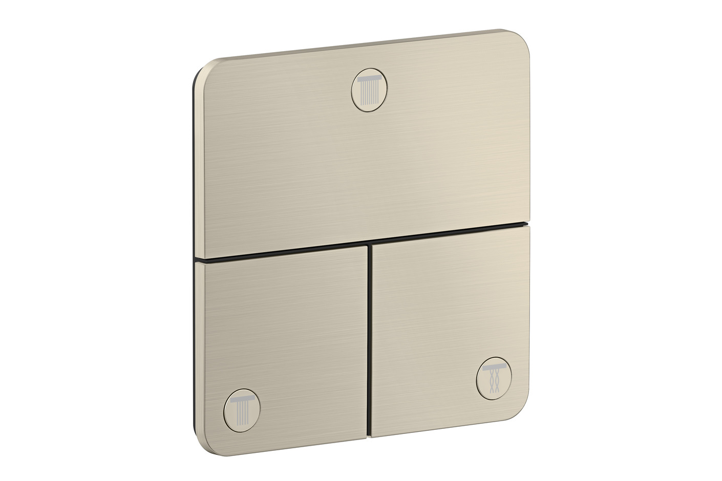 AXOR ShowerSelect ID Valve for concealed installation SoftSquare for 3 functions | Brushed Nickel