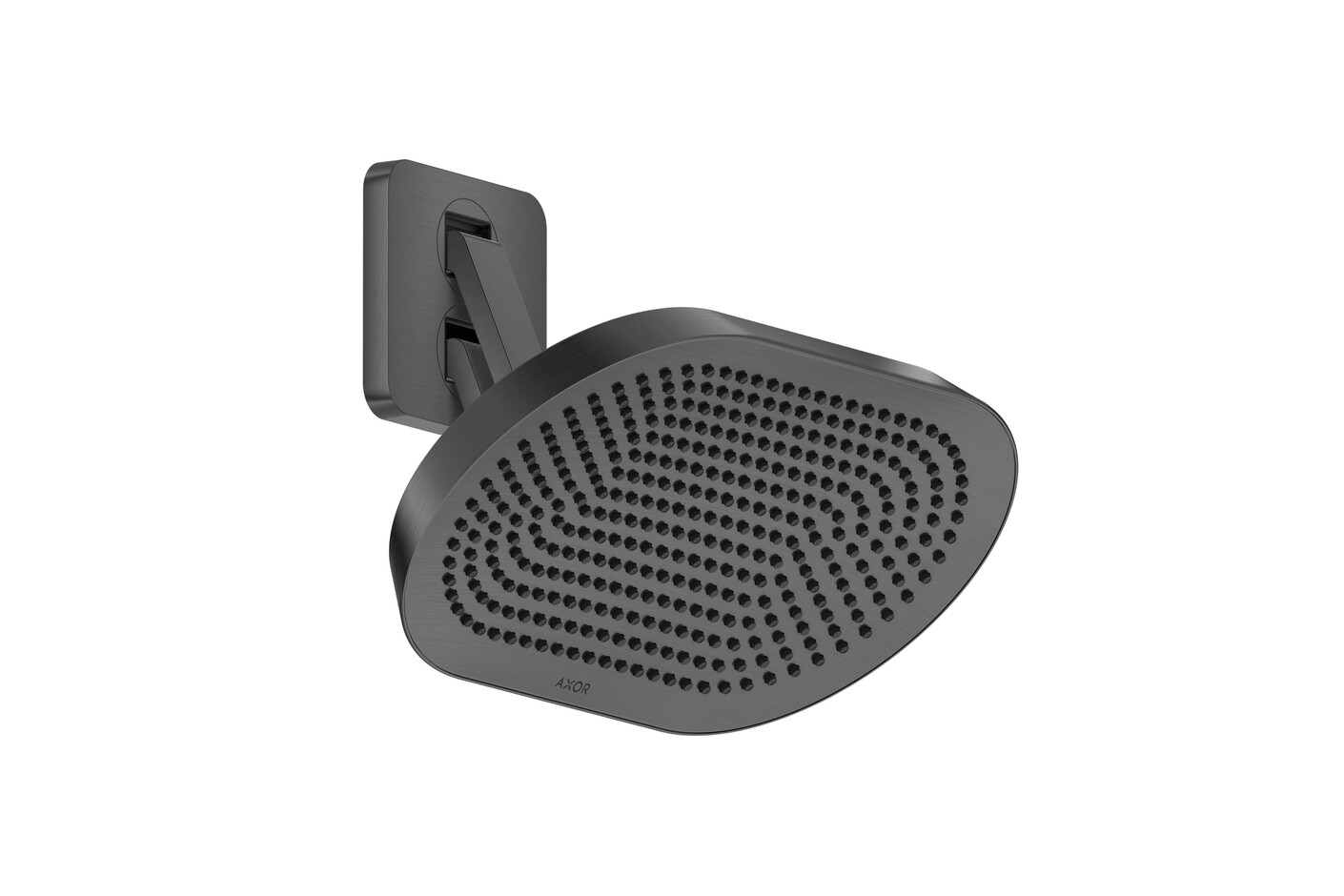 AXOR ShowerSphere Overhead shower 370/220 2jet EcoSmart with adjustable shower arm I Brushed Black Chrome