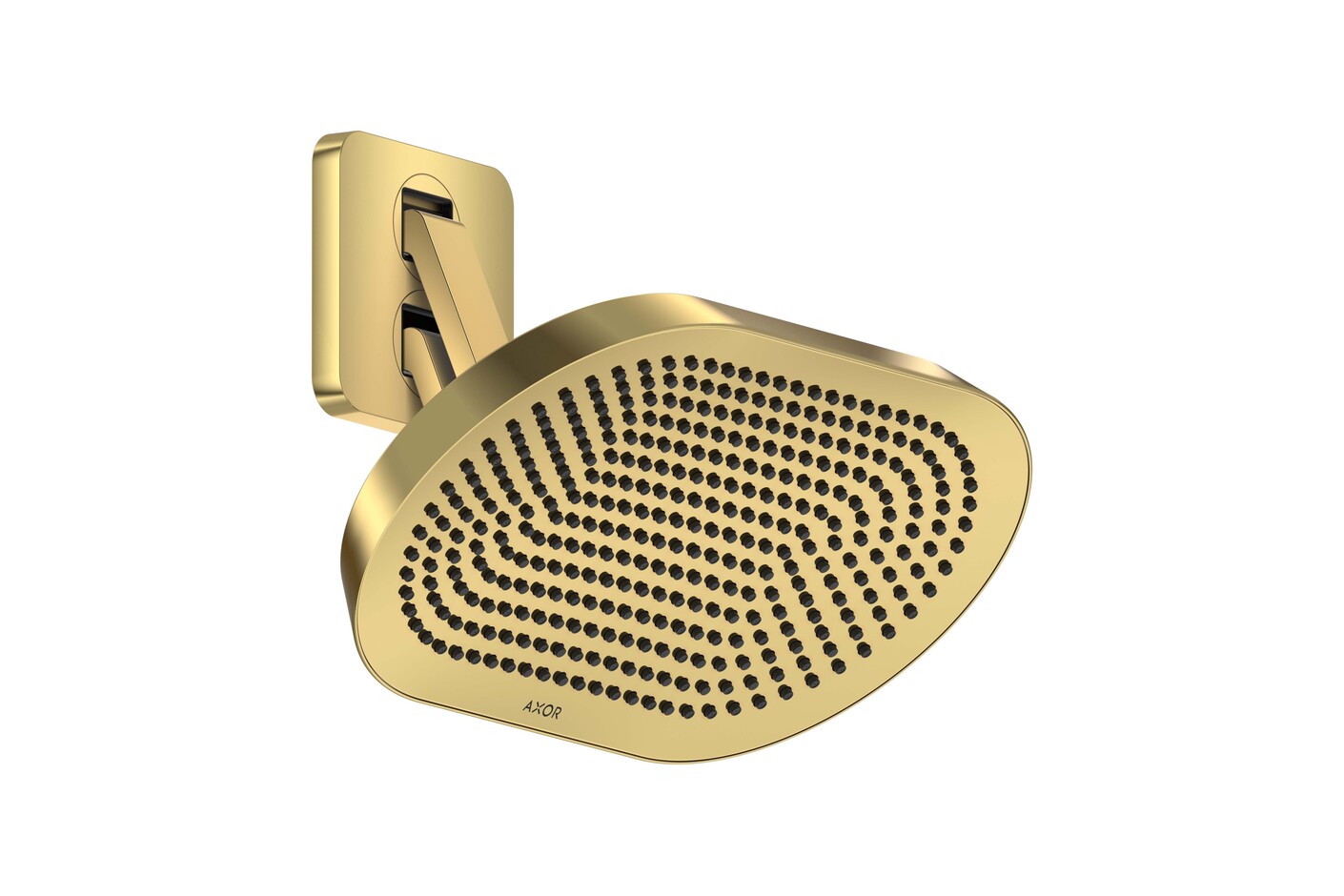 AXOR ShowerSphere Kopfbrause 370/220 2jet EcoSmart mit beweglichem Brausearm I Polished Gold Optic