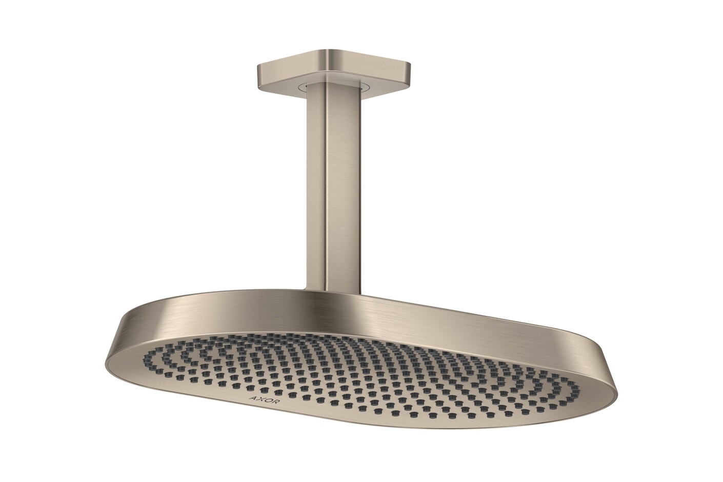 AXOR ShowerSphere Kopfbrause 370/220 2jet EcoSmart mit Deckenanschluss I Brushed Nickel
