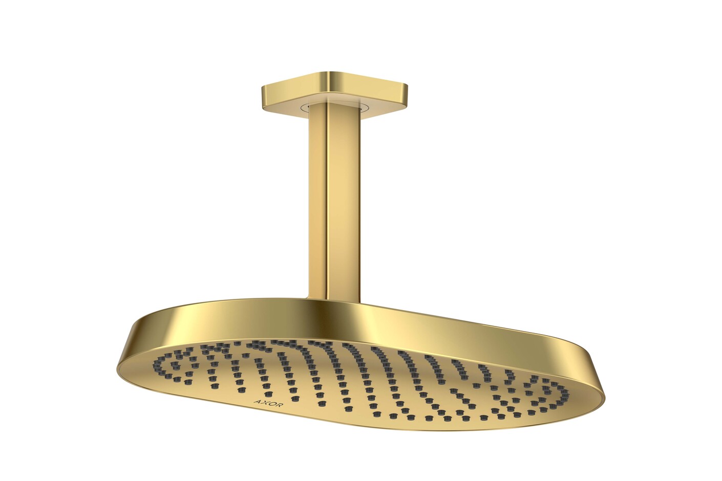 AXOR ShowerSphere Kopfbrause 370/220 1jet EcoSmart mit Deckenanschluss I Polished Gold Optic