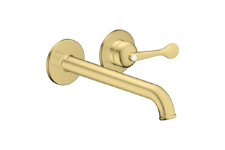 AXOR Archivio Single lever basin mixer for concealed installation wall-mounted with spout 220 mm | Brushed Brass  by  AXOR
