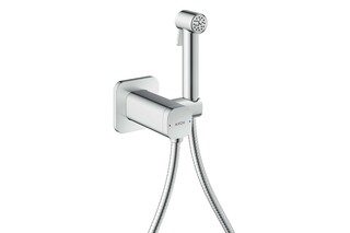 AXOR Bidette Showers Bidette hand shower 1jet softsquare for mixed water with shower holder and shower hose 1.25 m  by  AXOR