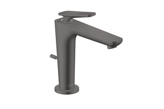AXOR Citterio C Single lever basin mixer 125 with CoolStart and pop-up waste set - cubic cut | Brushed Black Chrome  by  AXOR