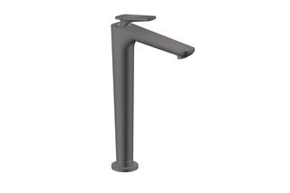 AXOR Citterio C Single lever basin mixer 250 with CoolStart and waste set - cubic cut | Brushed Black Chrome  by  AXOR