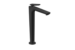 AXOR Citterio C Single lever basin mixer 250 with CoolStart and waste set - cubic cut | Matt black  by  AXOR