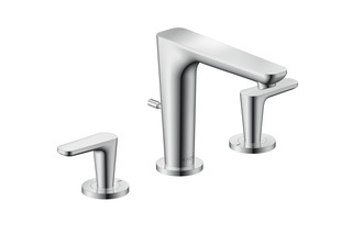 AXOR Citterio C 3-hole basin mixer 125 with pop-up waste set  by  AXOR