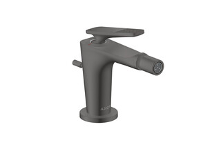 AXOR Citterio C Single lever bidet mixer with pop-up waste set - cubic cut | Brushed Black Chrome  by  AXOR