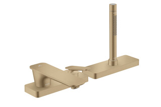 AXOR Citterio C 3-hole rim mounted single lever bath mixer with sBox | Brushed Bronze  by  AXOR
