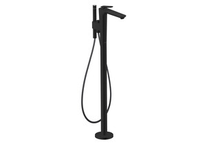 AXOR Citterio C Single lever bath mixer floor-standing - cubic cut | Matt black  by  AXOR