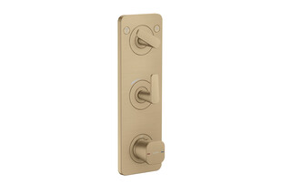 AXOR Citterio C Thermostatic module 380/120 for concealed installation with plate for 2 functions | Brushed Bronze  by  AXOR