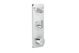 AXOR Citterio C Thermostatic module 380/120 for concealed installation with plate for 2 functions - cubic cut  by  AXOR