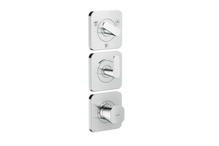 AXOR Citterio C Thermostatic module 380/120 for concealed installation with escutcheons for 3 functions  by  AXOR