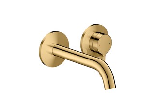 AXOR One Single basin mixer for concealed installation wall-mounted with lever handle and spout 160 mm I Polished Gold Optic  by  AXOR