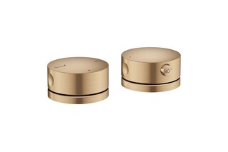 AXOR One 2-hole rim mounted thermostatic bath mixer I Brushed Bronze  by  AXOR