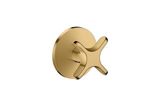 AXOR One Shut-off valve for concealed installation with cross handle I Polished Gold Optic  by  AXOR