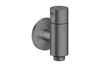 AXOR One Wall outlet stop with shut-off valve I Brushed Black Chrome  by  AXOR