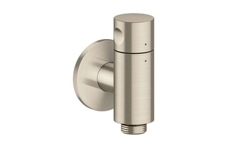 AXOR One Wall outlet stop with shut-off valve I Brushed Nickel  by  AXOR