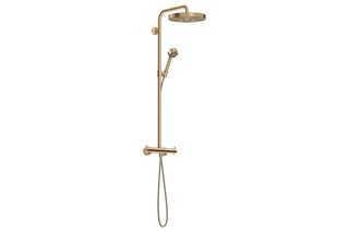 AXOR One Showerpipe with thermostat and overhead shower 280 1jet I Brushed Bronze  by  AXOR