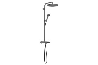 AXOR One Showerpipe with thermostat and overhead shower 280 1jet EcoSmart I Brushed Black Chrome  by  AXOR