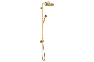 AXOR One Showerpipe with thermostat and overhead shower 280 1jet EcoSmart for concealed installation I Polished Gold Optic  by  AXOR