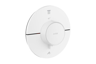 AXOR ShowerSelect ID Thermostat for concealed installation round for 2 functions | Matt white  by  AXOR