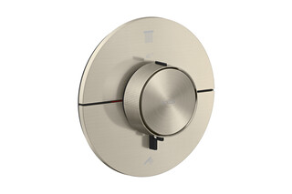 AXOR ShowerSelect ID Thermostat for concealed installation round for 2 functions | Brushed Nickel  by  AXOR