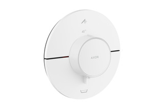 AXOR ShowerSelect ID Thermostat for concealed installation round for 2 functions with integrated security combination according to EN1723 | Matt white  by  AXOR