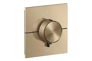 AXOR ShowerSelect ID Thermostat for concealed installation square for 2 functions with integrated security combination according to EN1719 | Brushed Bronze  by  AXOR
